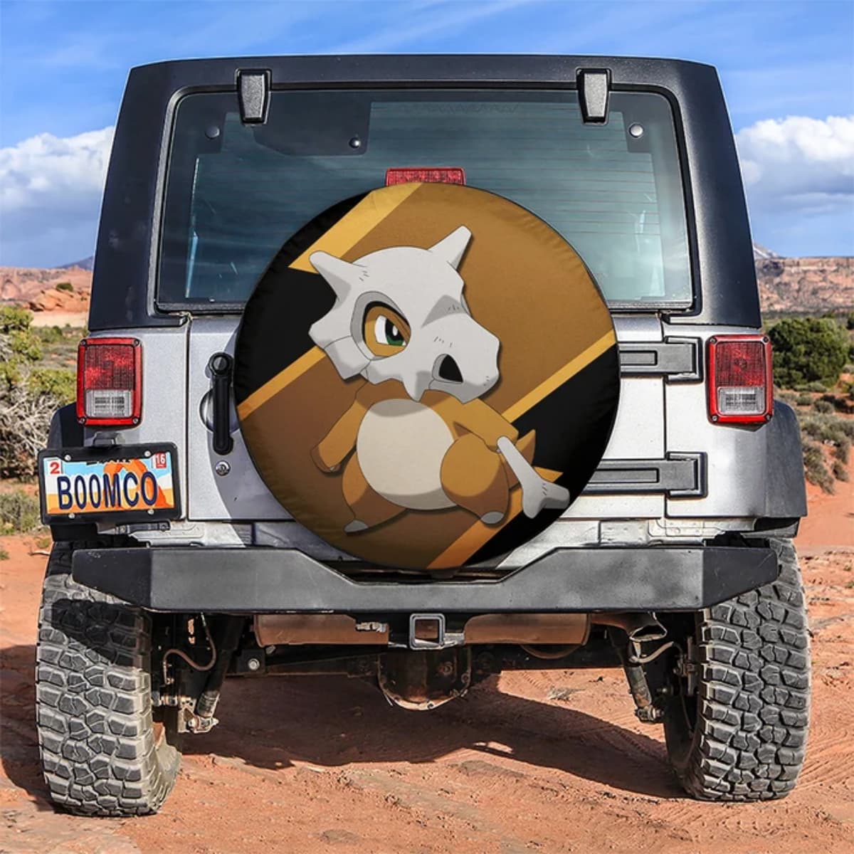 Pokemon Cubone Bone Helmet Anime Spare Tire Cover for Jeep, SUV & RV