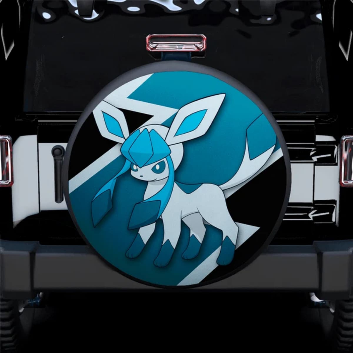 Pokemon Glaceon Ice Type Anime Spare Tire Cover for Jeep, SUV & RV