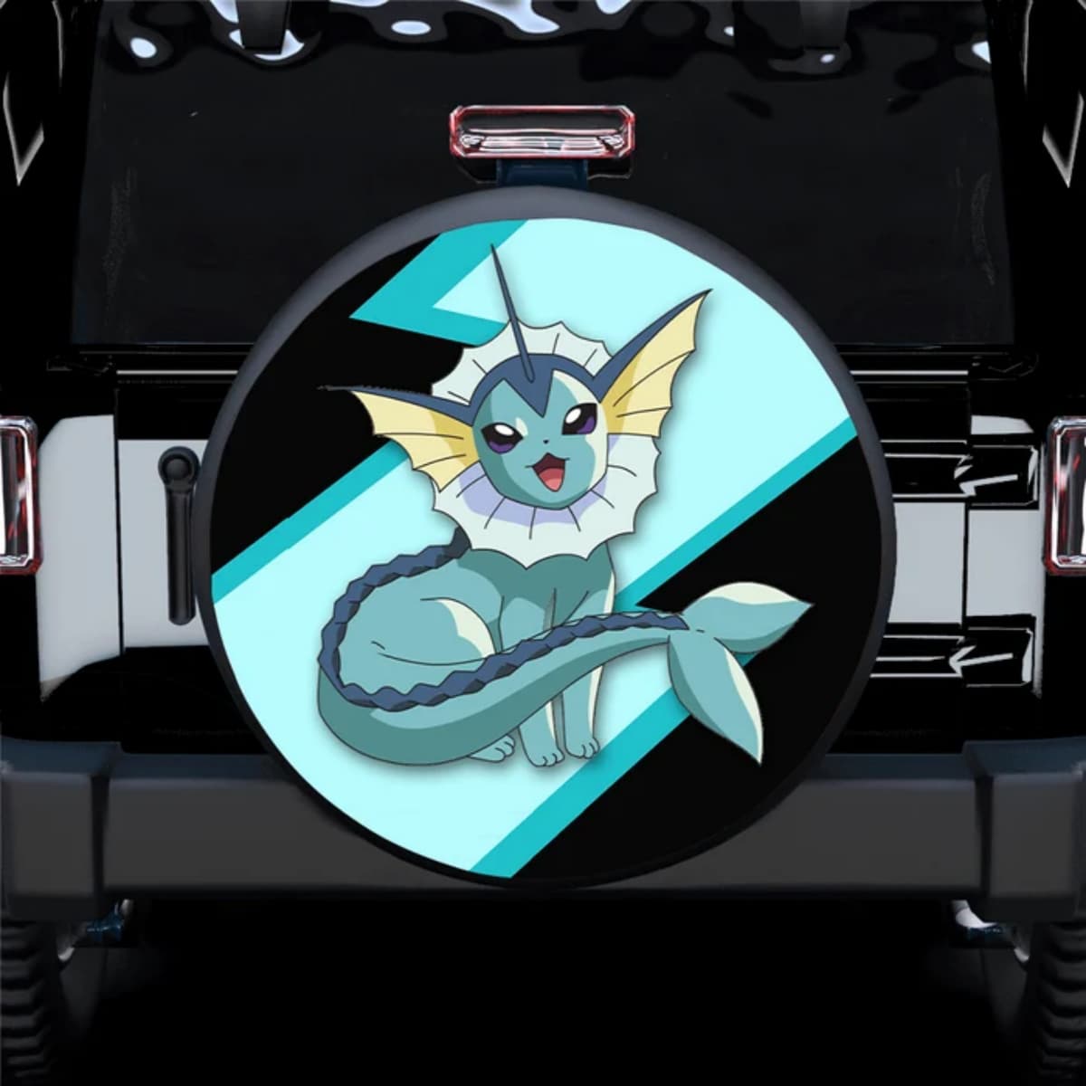 Pokemon Vaporeon Water Type Anime Spare Tire Cover for Jeep, SUV & RV