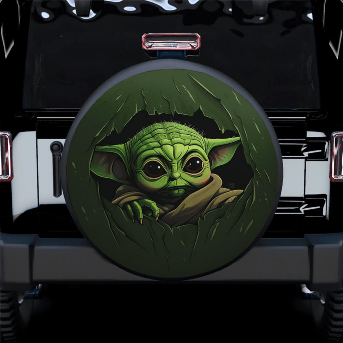 Star Wars Grogu The Child Green Character Spare Tire Cover for Jeep, SUV & RV
