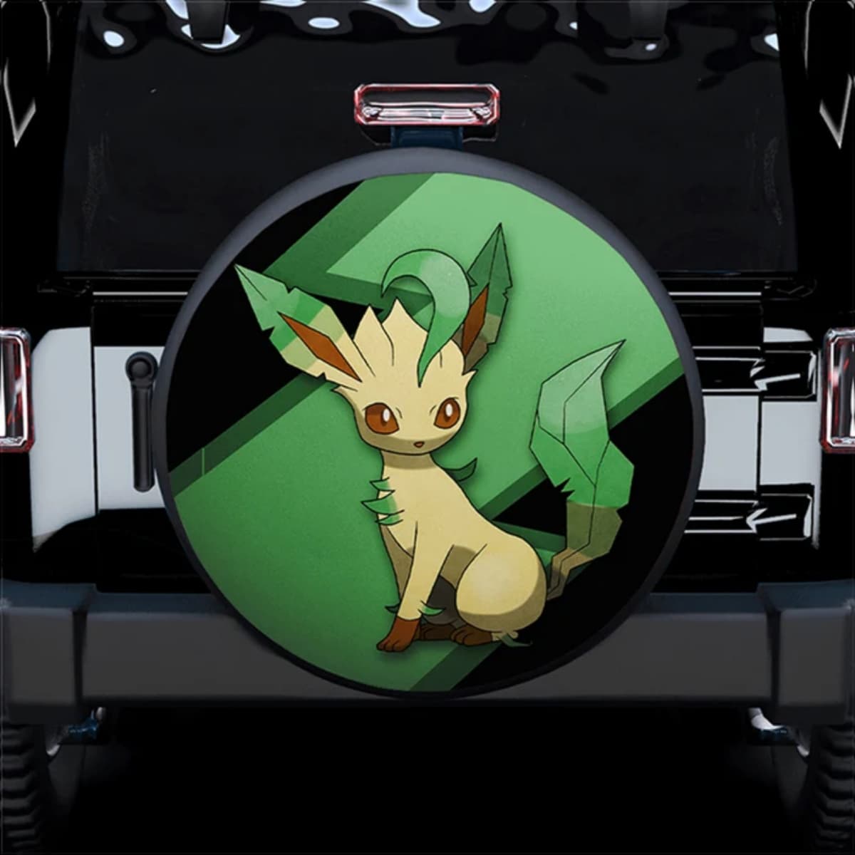 Pokemon Leafeon Grass Type Anime Spare Tire Cover for Jeep, SUV & RV
