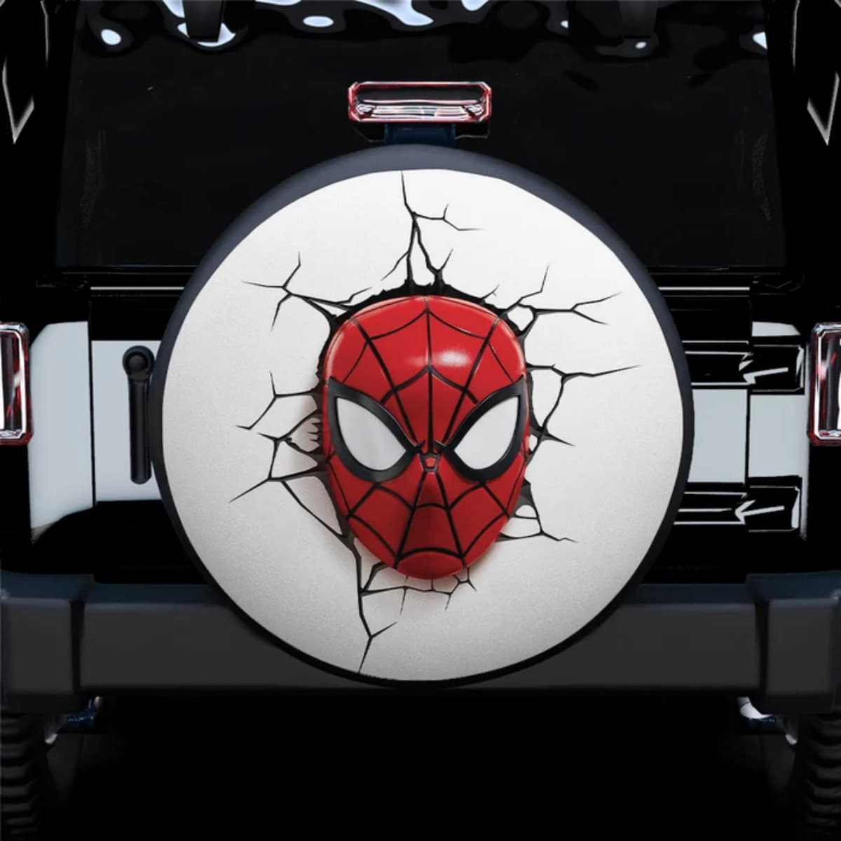 Marvel Spider-Man 3D Wall Breaker Mask Spare Tire Cover for Jeep, SUV & RV