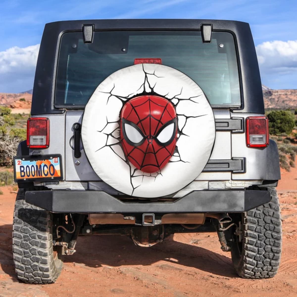 Marvel Spider-Man 3D Wall Breaker Mask Spare Tire Cover for Jeep, SUV & RV