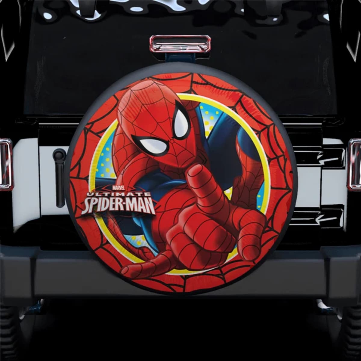 Marvel Ultimate Spider-Man Web-Slinging Spare Tire Cover for Jeep, SUV & RV