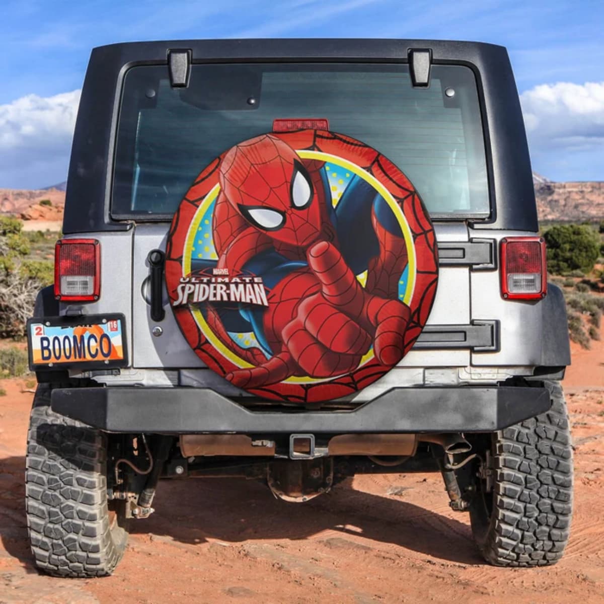 Marvel Ultimate Spider-Man Web-Slinging Spare Tire Cover for Jeep, SUV & RV