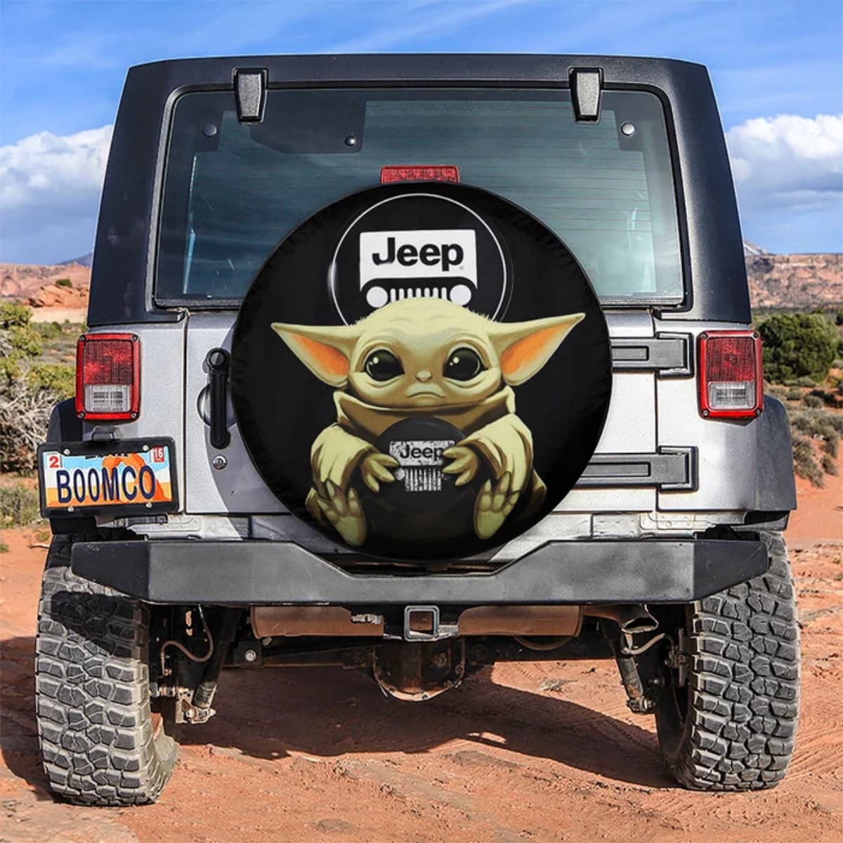 Star Wars Grogu The Child Jeep Adventure Spare Tire Cover for Jeep, SUV & RV