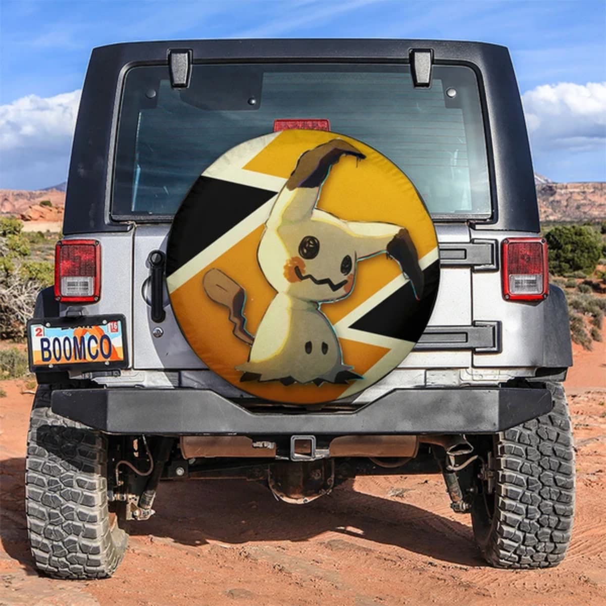 Pokemon Mimikyu Ghost Type Anime Spare Tire Cover for Jeep, SUV & RV