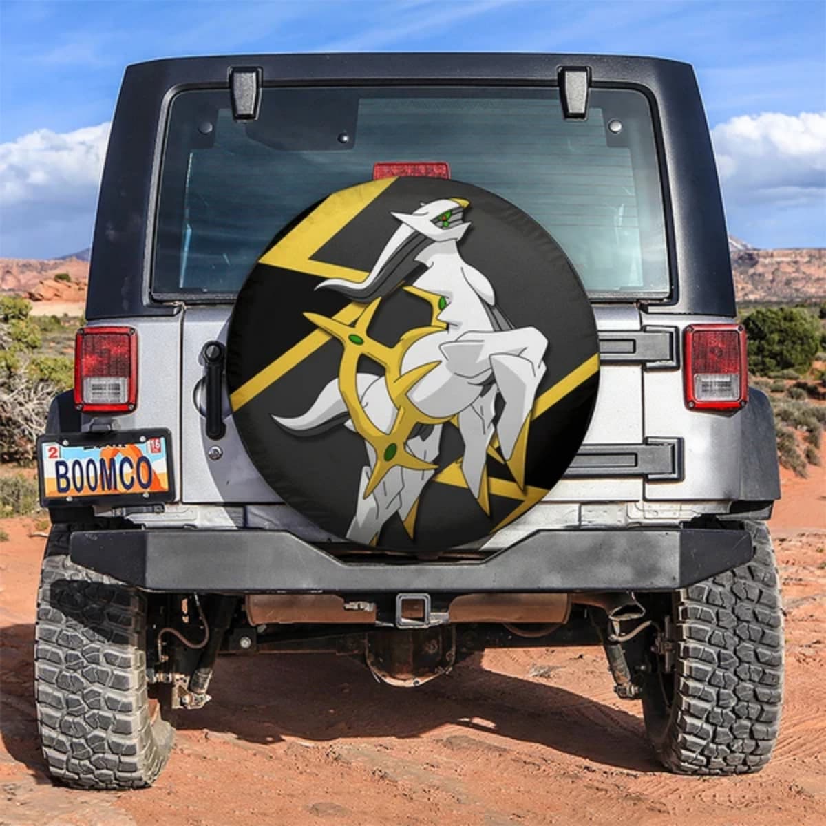 Pokemon Arceus Legendary Mythical Anime Spare Tire Cover for Jeep, SUV & RV