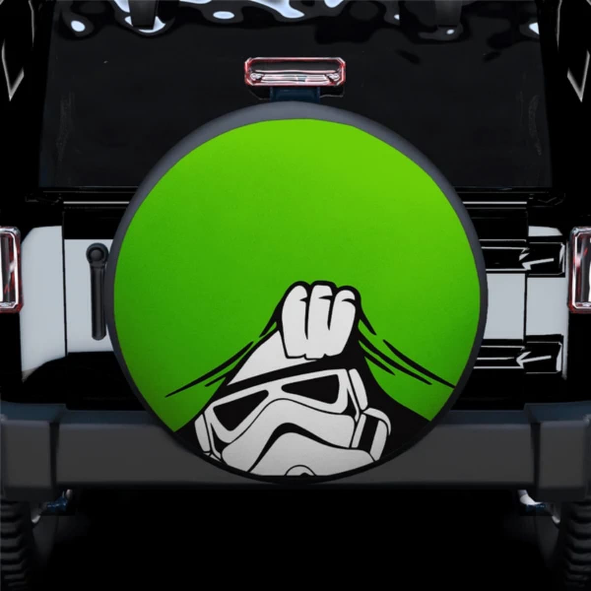 Star Wars Stormtrooper Funny Green Peekaboo Spare Tire Cover for Jeep, SUV & RV