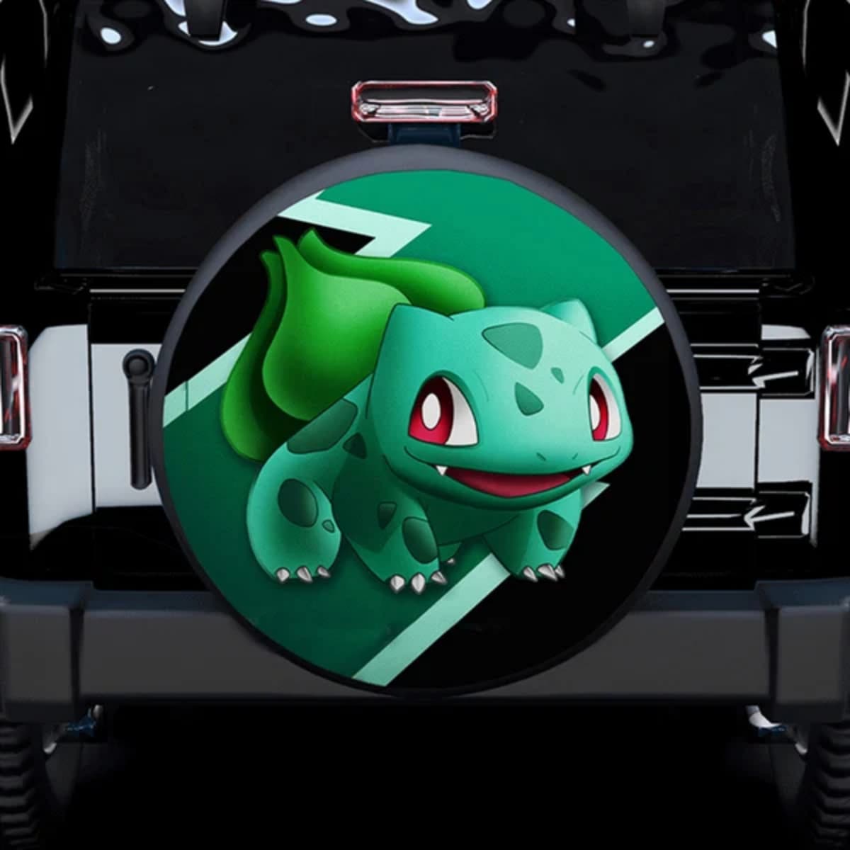 Pokemon Bulbasaur Classic Grass Type Anime Spare Tire Cover for Jeep, SUV & RV