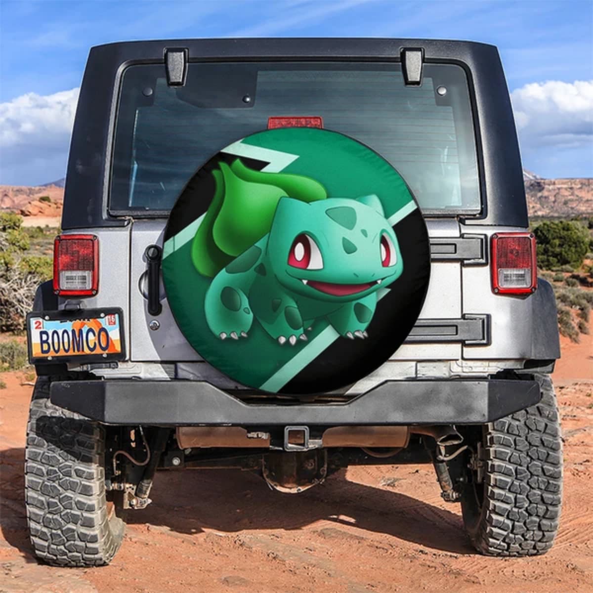 Pokemon Bulbasaur Classic Grass Type Anime Spare Tire Cover for Jeep, SUV & RV