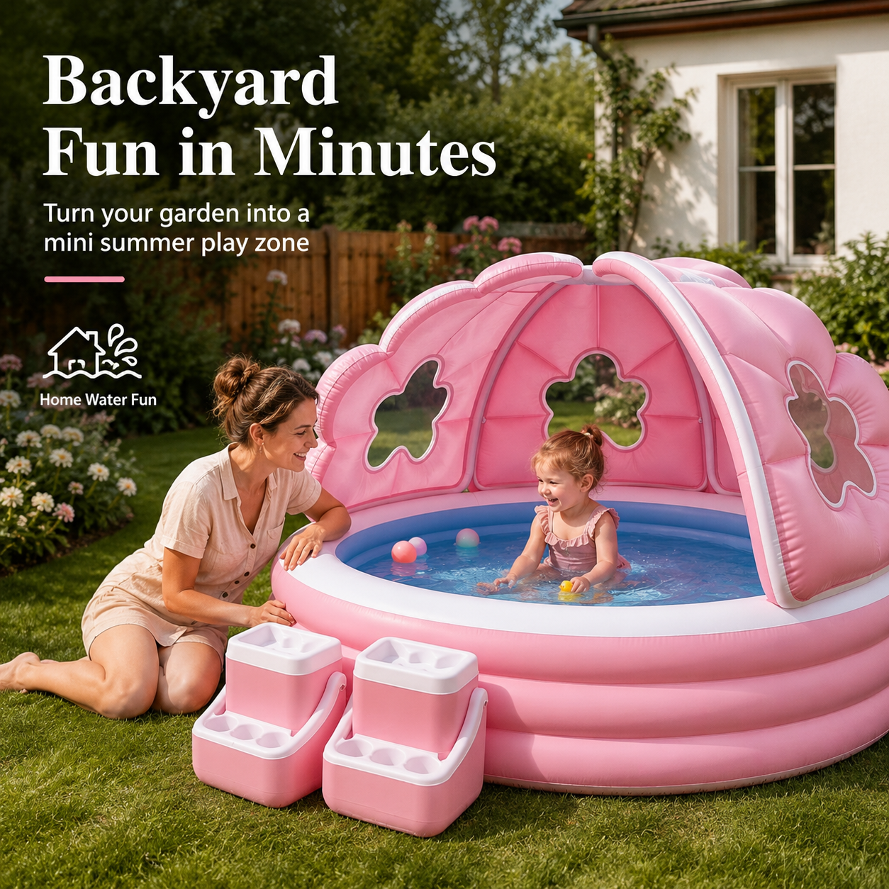 BloomShade™ Inflatable Kids Pool with Canopy