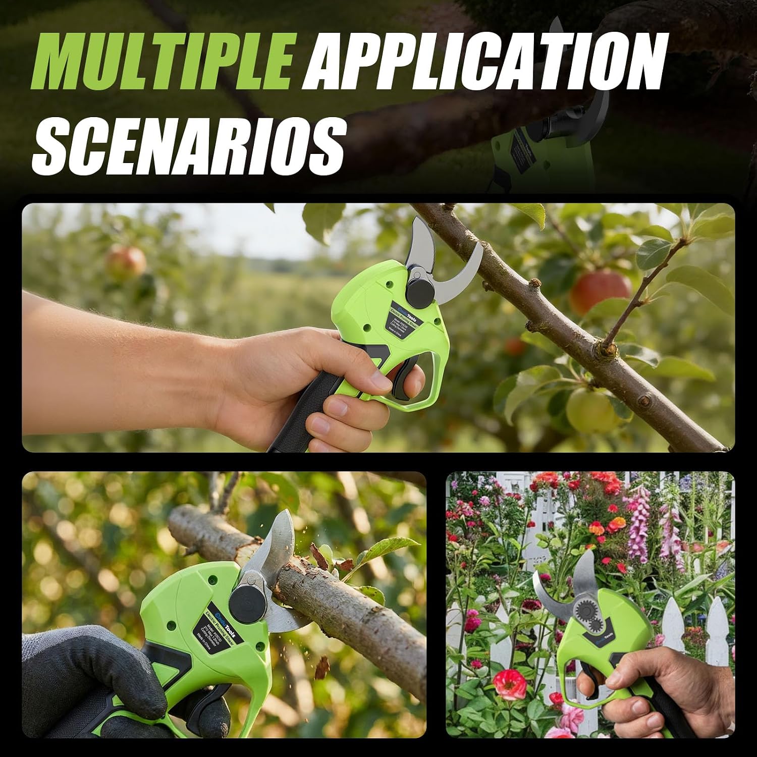 Endutools Cordless Electric Pruner – Heavy Duty 30mm Cutting Capacity with Long-Lasting Dual Batteries
