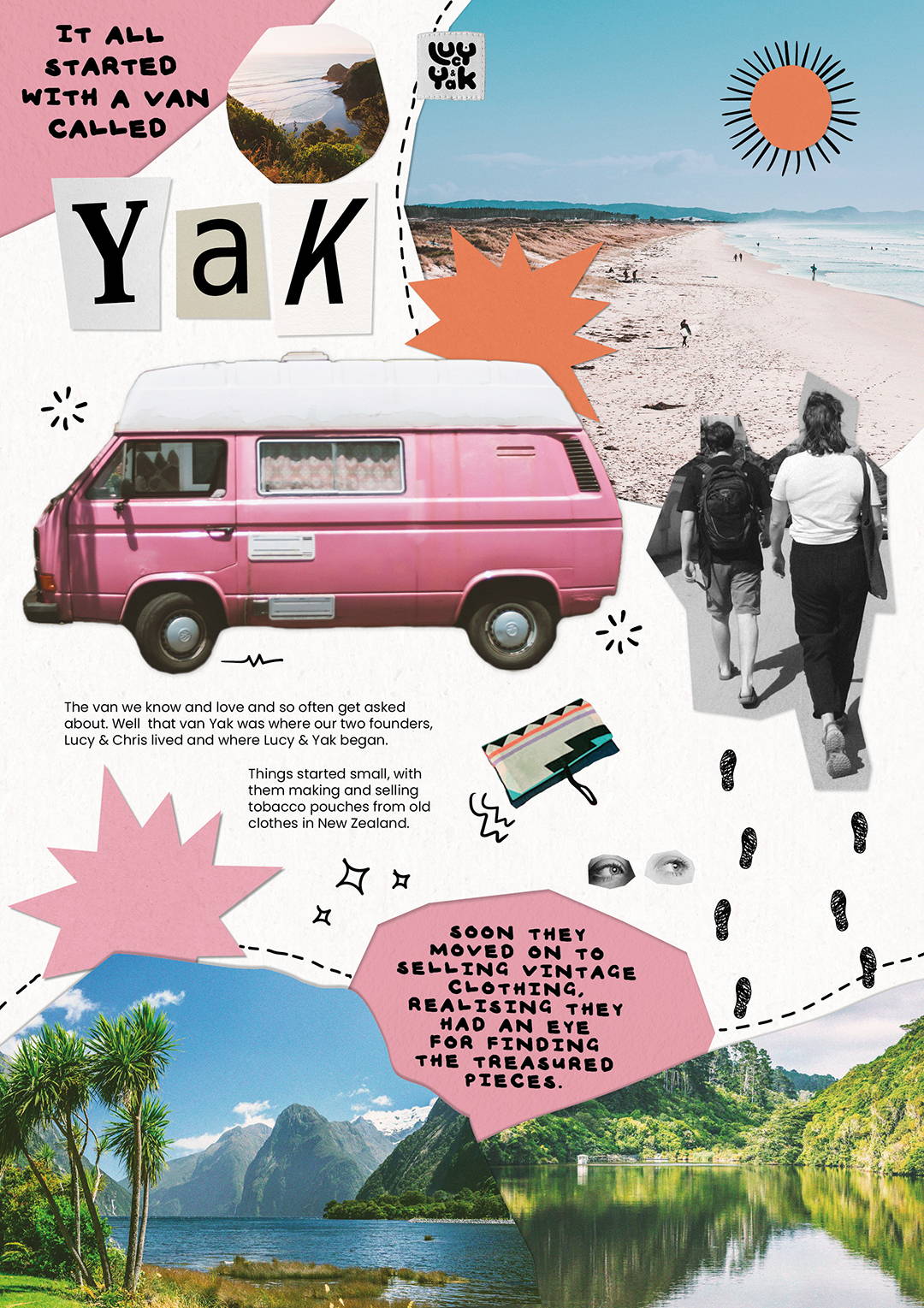 It all started with a van called Yak.  The van we know and love and so often get asked about. Well that van Yak was where our two founders, Lucy & Chris lived and where Lucy & Yak began.   Things started small, with them making and selling tobacco pouches from old clothes in New Zealand. Soon they moved on to selling vintage clothing, realising they had an eye for finding the treasured pieces. Eventually, they headed back to Yorkshire as something was clearly brewing&hellip;  Based in Barnsley, they scoured charity shops in search of the best bits to sell on and breathe new life into. There was one thing they quickly noticed was far more popular than the rest&hellip;dungarees.   The humble dungaree. Really a perfect piece when you think about it. Timeless and very, very comfy. 