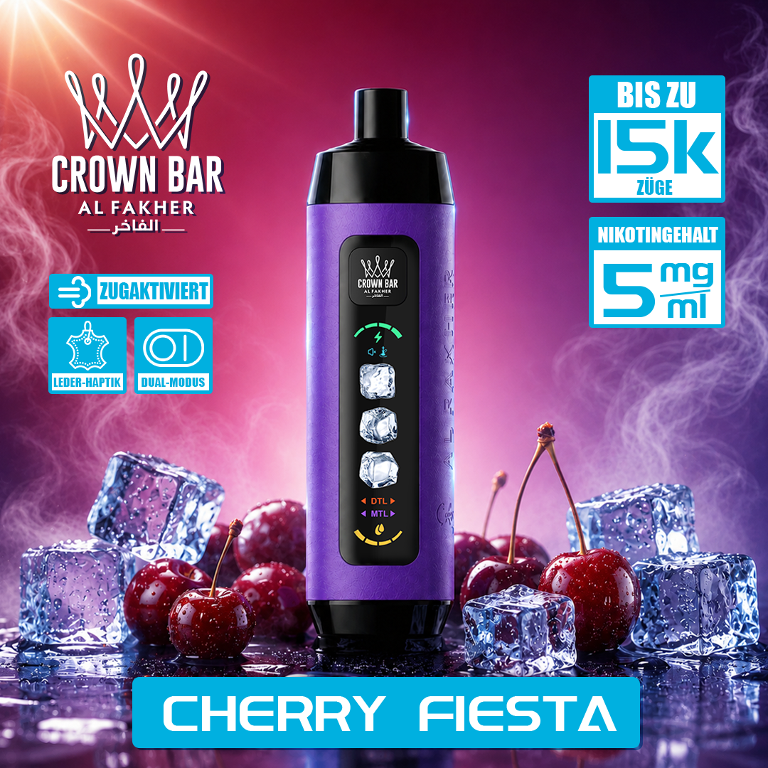 Al Fakher Crown Bar 15K mit einstellbarer Kühle Einweg-E-Zigarette 