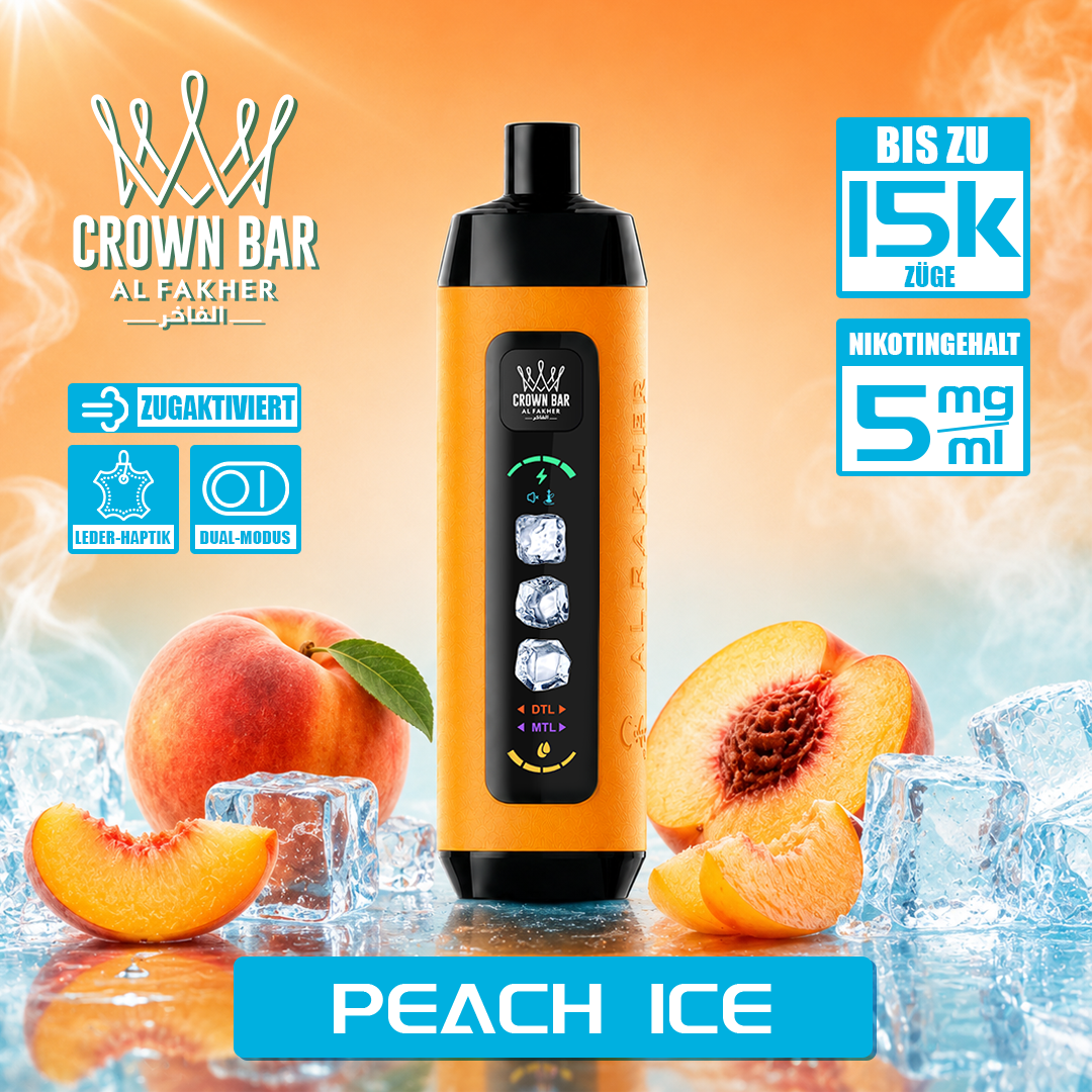 Al Fakher Crown Bar 15K mit einstellbarer Kühle Einweg-E-Zigarette 