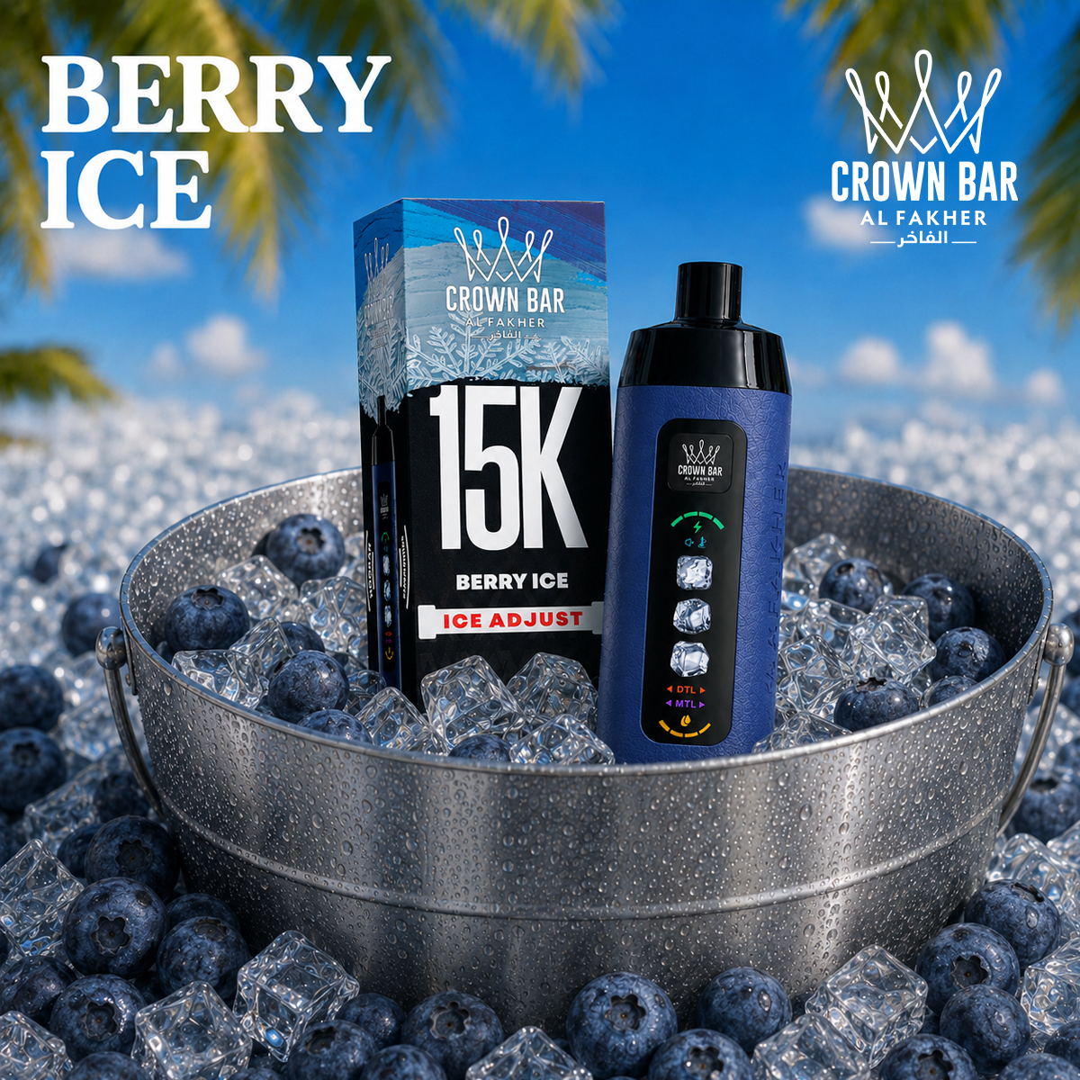 3 Kühlstufen | Al Fakher Crown Bar 15K Ice Adjust