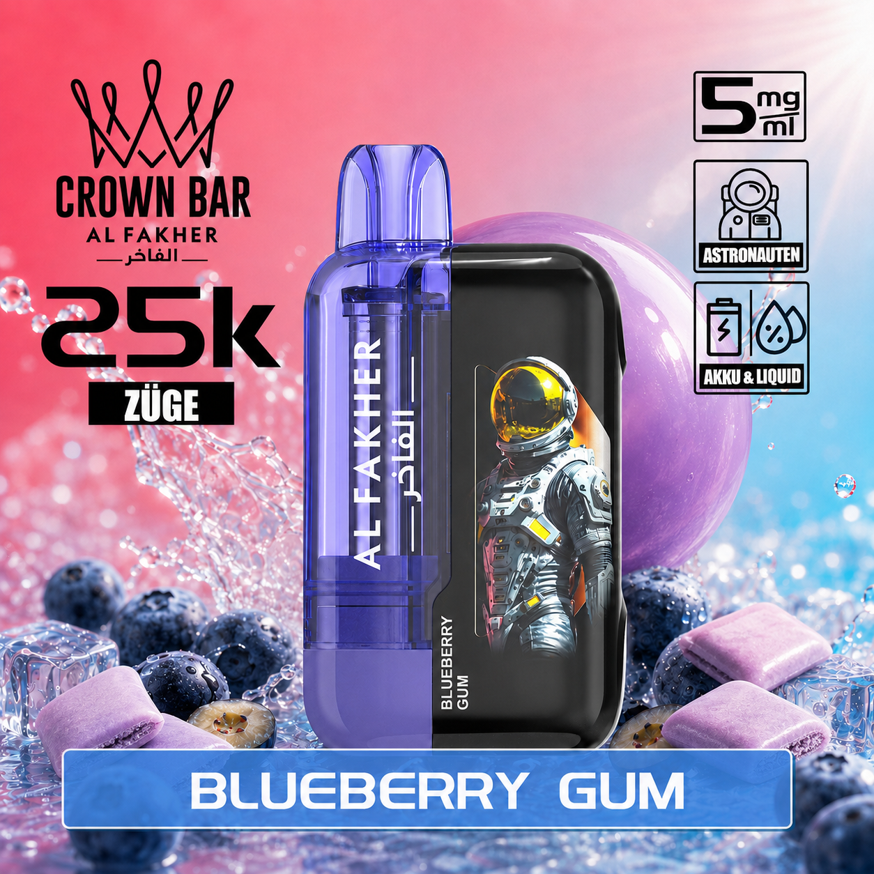 Al Fakher Crown Bar 25K Ultra Einweg-E-Zigarette