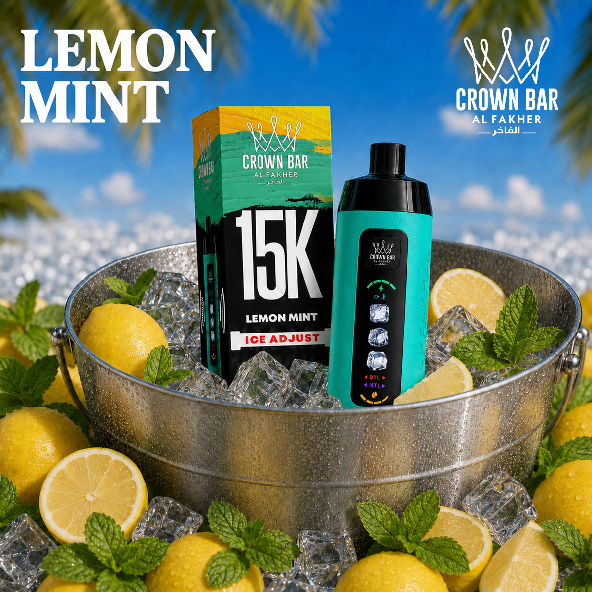 3 Kühlstufen | Al Fakher Crown Bar 15K Ice Adjust