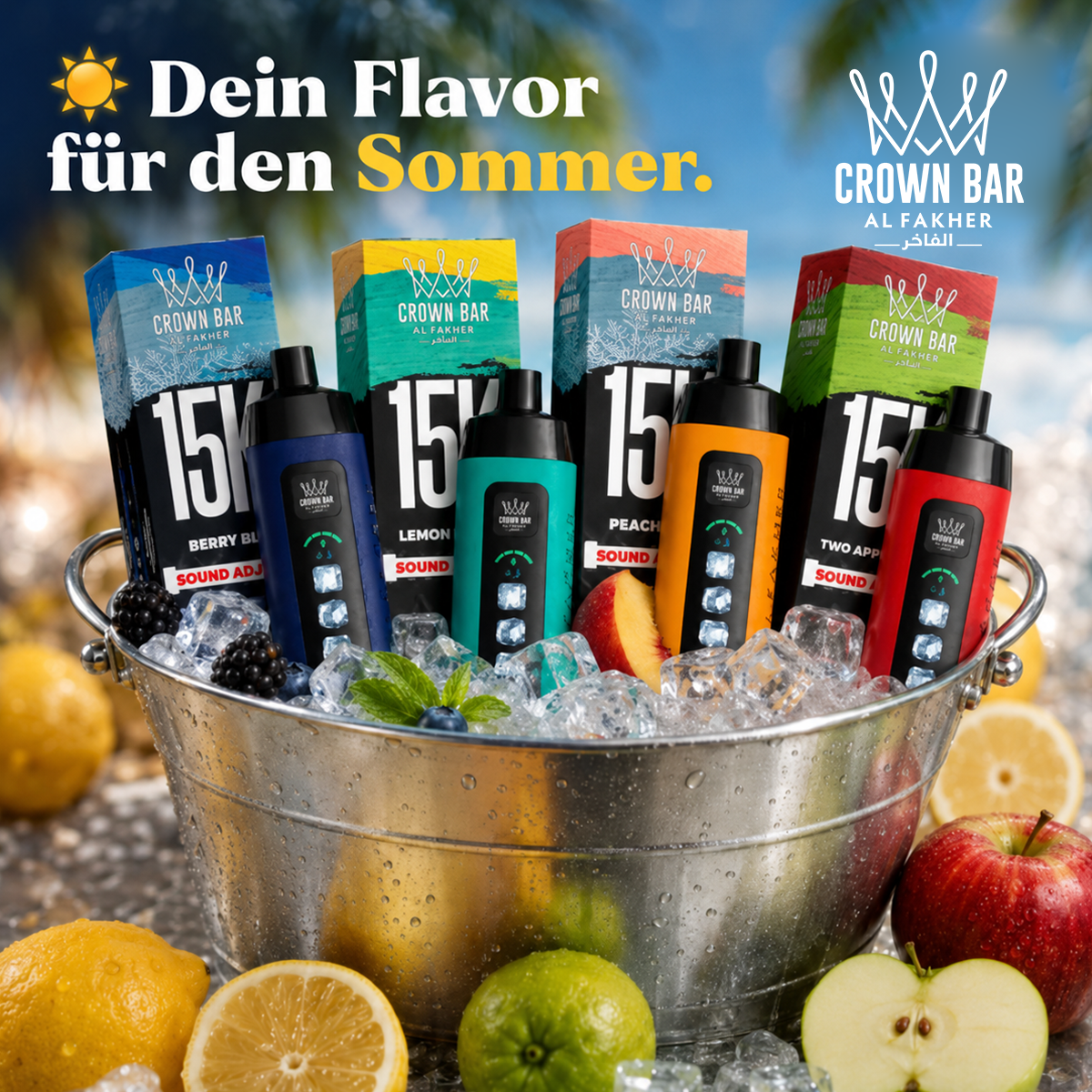 3 Kühlstufen | Al Fakher Crown Bar 15K Ice Adjust