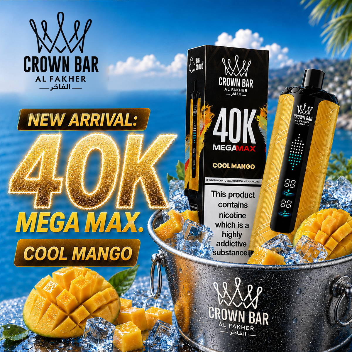 Al Fakher Crown Bar 40K Mega Max