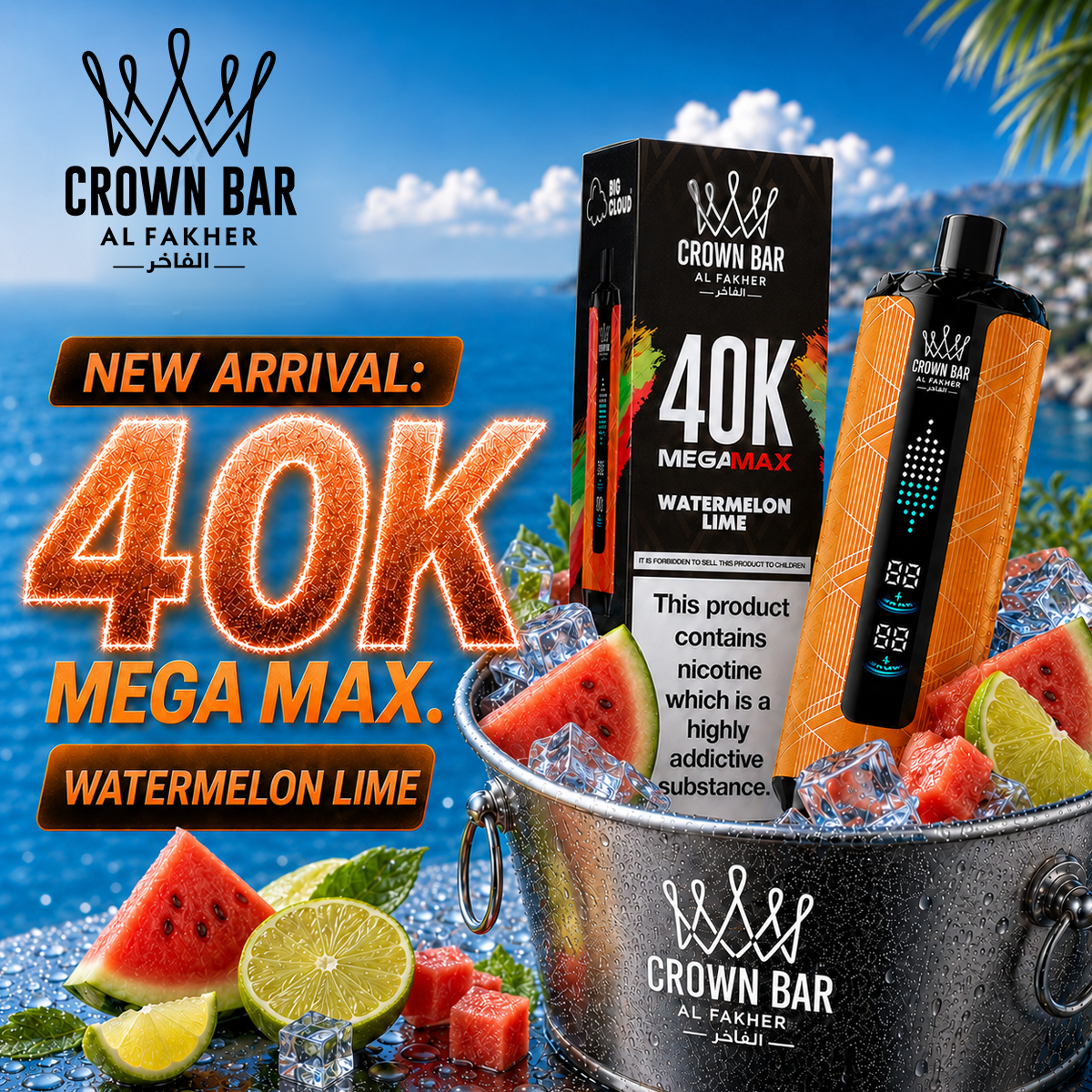 Al Fakher Crown Bar 40K Mega Max