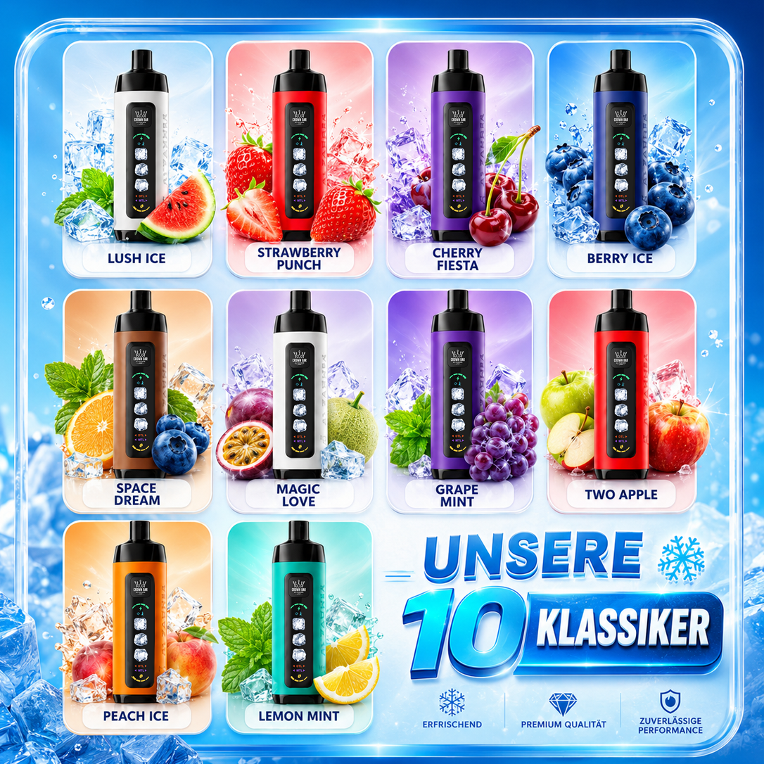 Al Fakher Crown Bar 15K mit einstellbarer Kühle Einweg-E-Zigarette 