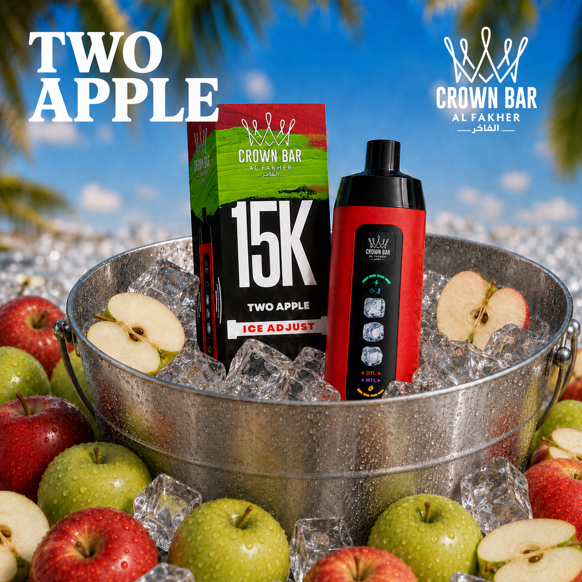3 Kühlstufen | Al Fakher Crown Bar 15K Ice Adjust