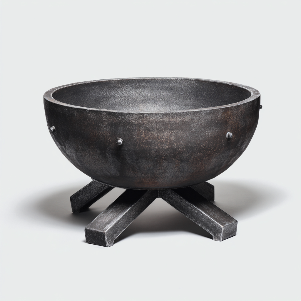Braciere da esterno in ferro 65x65x33 cm - nero - design industriale per giardino-Lomongahome