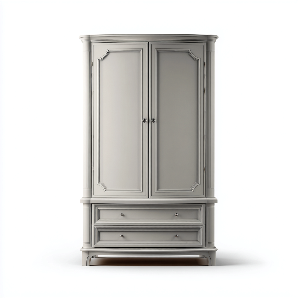 Armadio in legno ingegnerizzato 100x55x195 cm - grigio chiaro - stile classico per camera da letto-Lomongahome