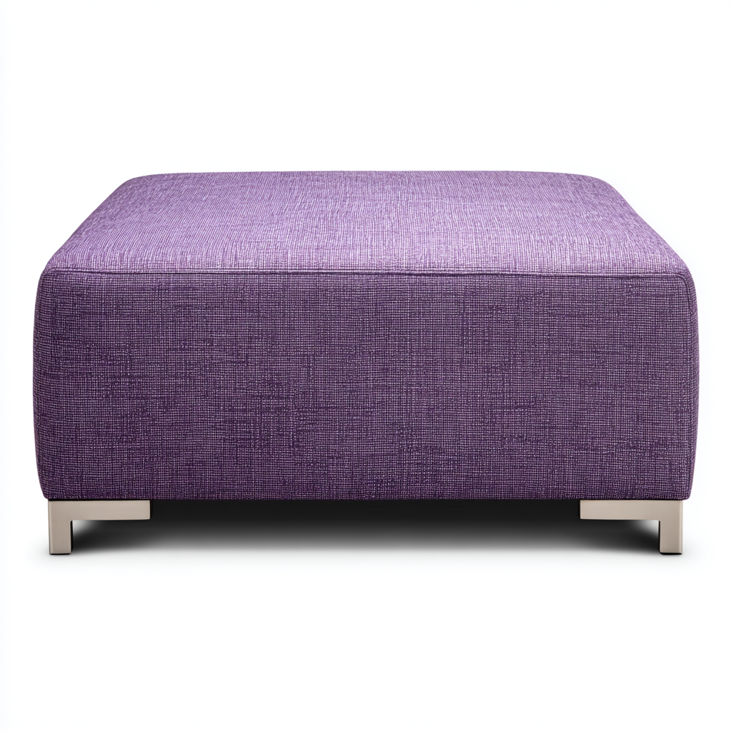 Pouf imbottito in tessuto 90x60x36 cm - viola - seduta per soggiorno design moderno-Lomongahome