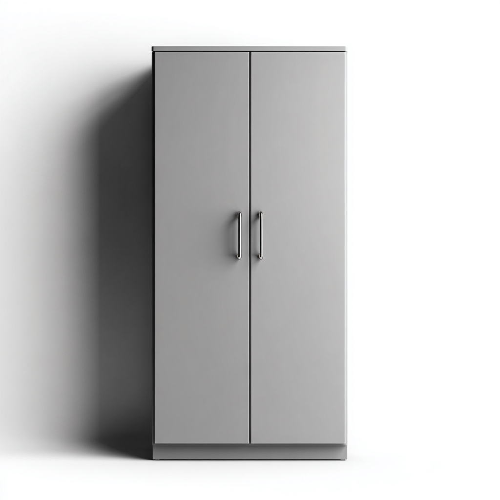 Armadio in legno ingegnerizzato 85x55x185 cm - grigio chiaro - design moderno per camera da letto-Lomongahome