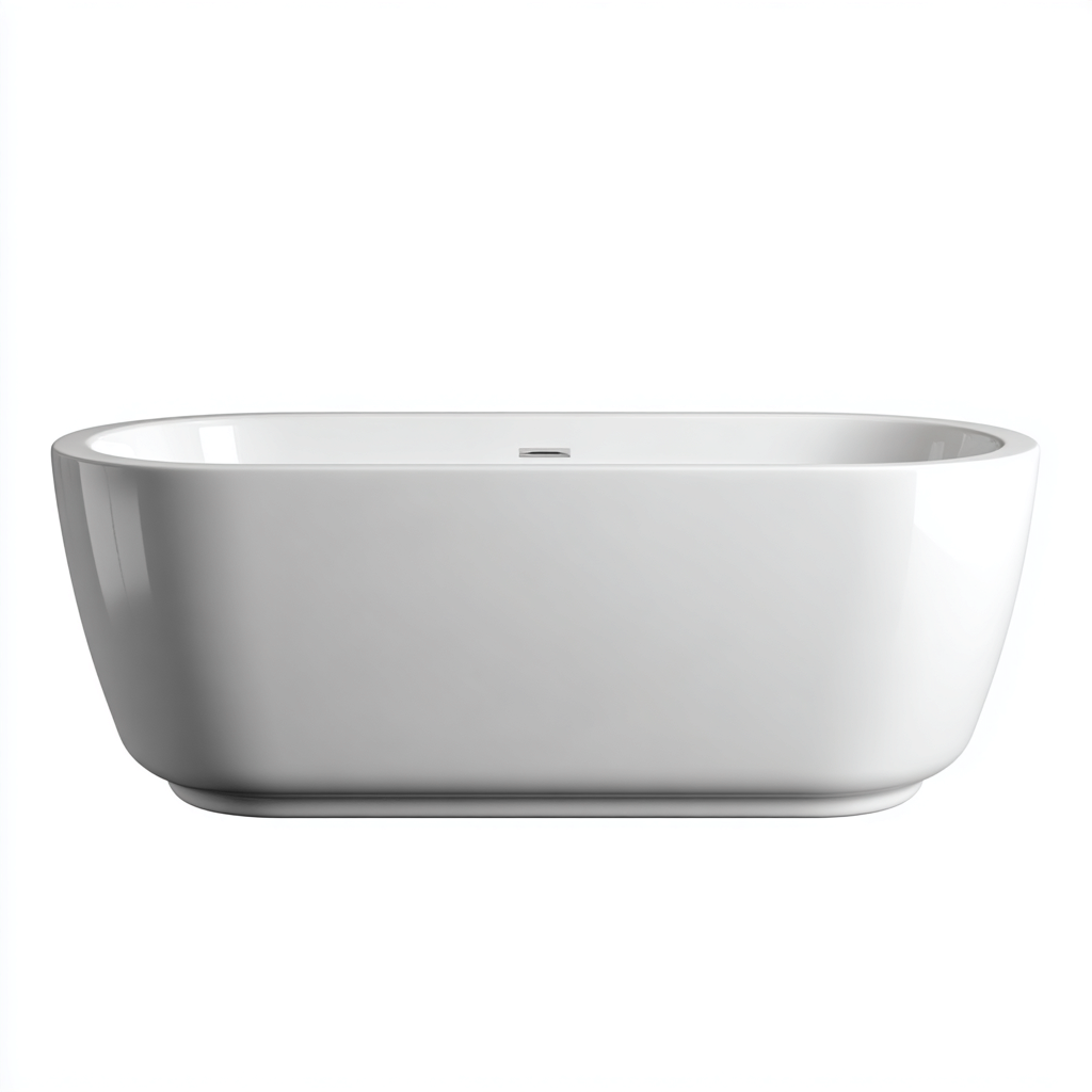 Vasca da bagno freestanding acrilico 170x78x56 cm - bianco - design moderno per bagno-Lomongahome