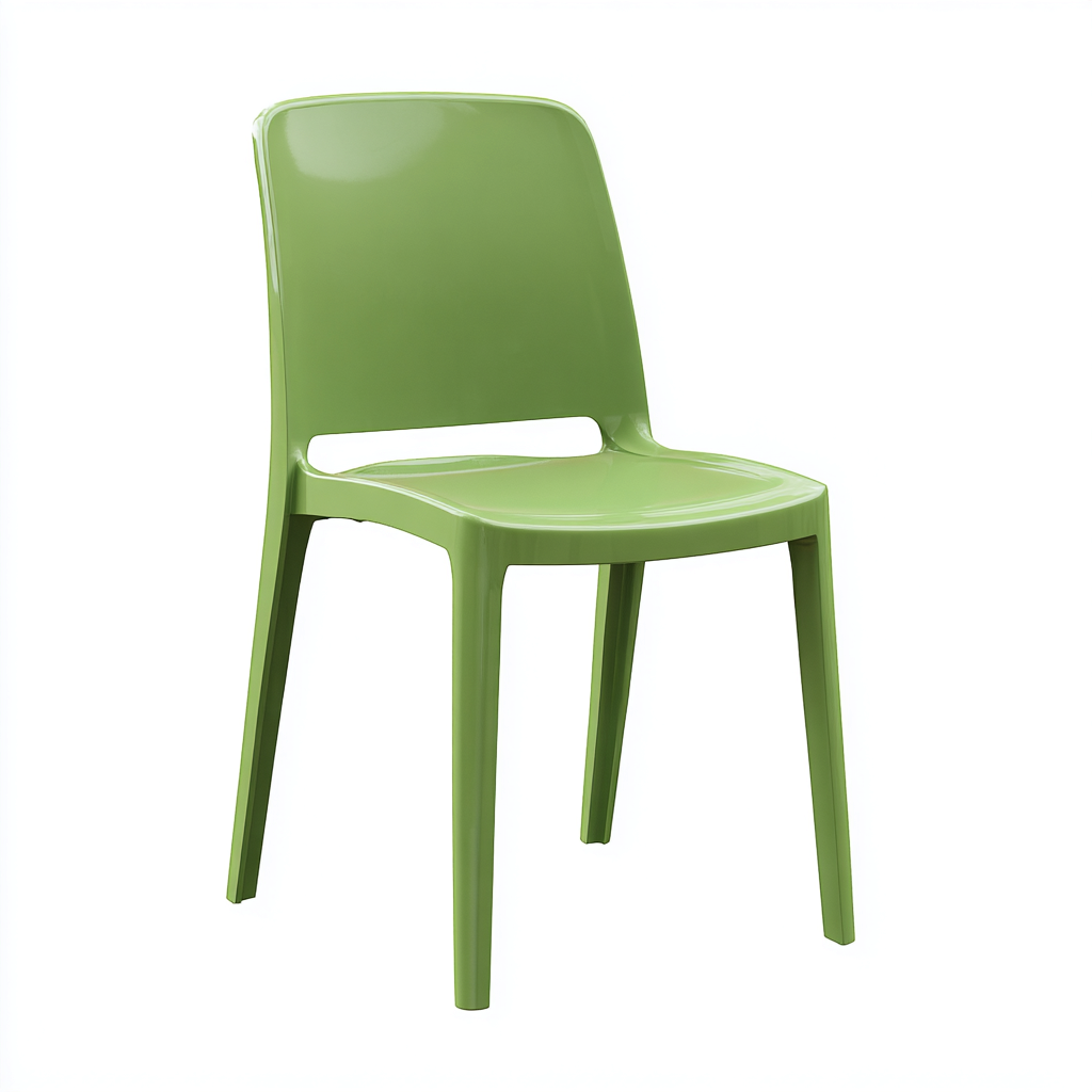 Sedia da giardino sedia senza braccioli plastica rigida con maniglia 47x55x85 cm - verde chiaro - design moderno per esterni-Lomongahome