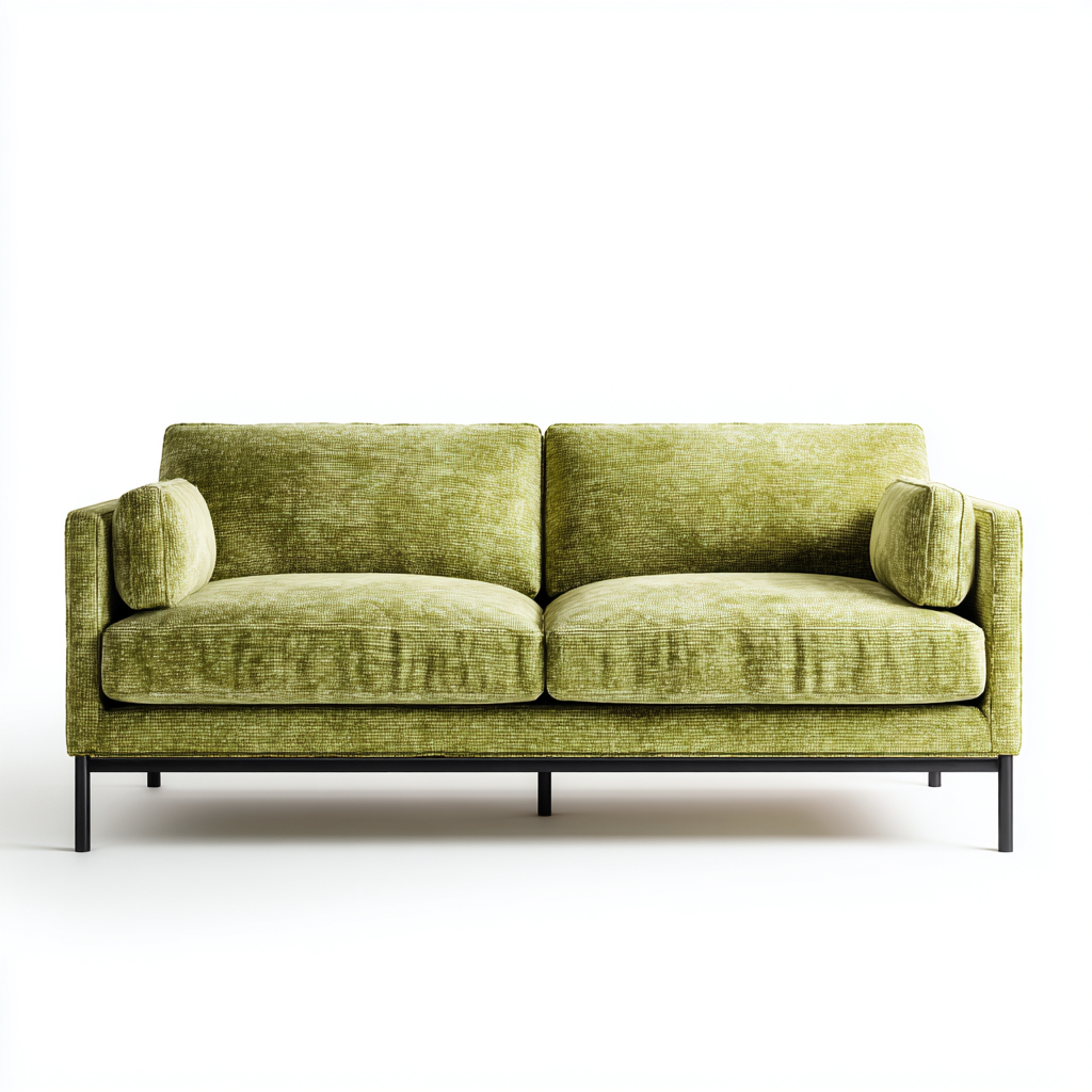 Divano a due posti in tessuto 176x90x82 cm - verde - seduta per soggiorno design moderno-Lomongahome