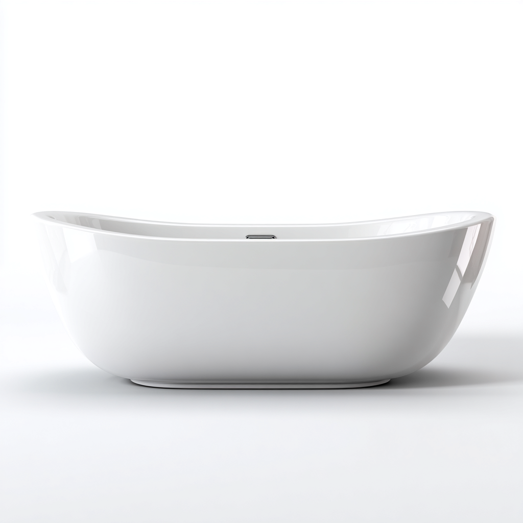 Vasca da bagno freestanding acrilico 170x75x58 cm - bianco - design moderno per bagno-Lomongahome
