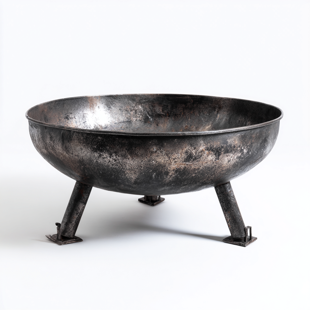 Braciere da esterno in ferro 85x85x36 cm - nero - stile industriale per giardino-Lomongahome