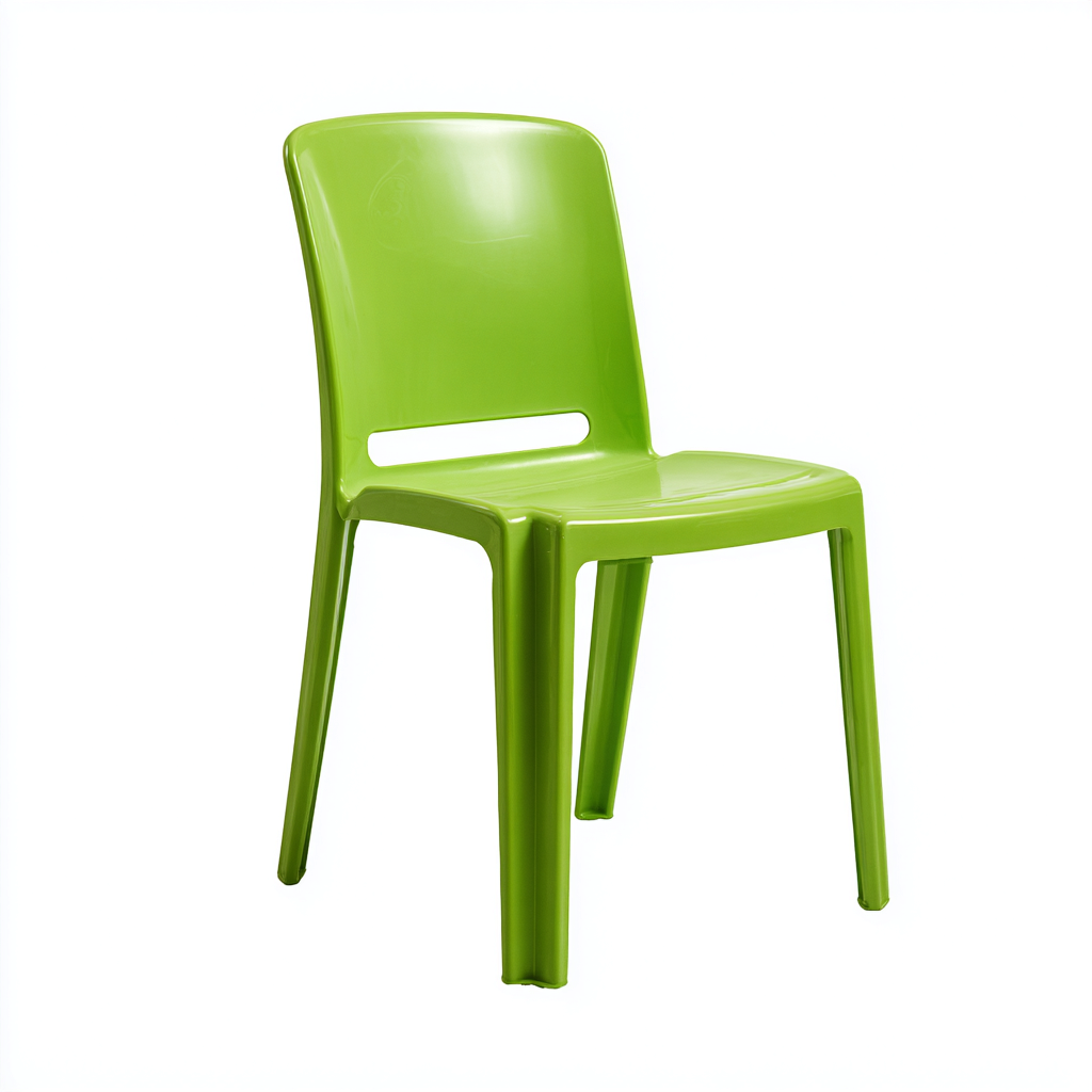 Sedia da giardino sedia senza braccioli plastica rigida con maniglia 46x54x84 cm - verde - design moderno per esterni-Lomongahome