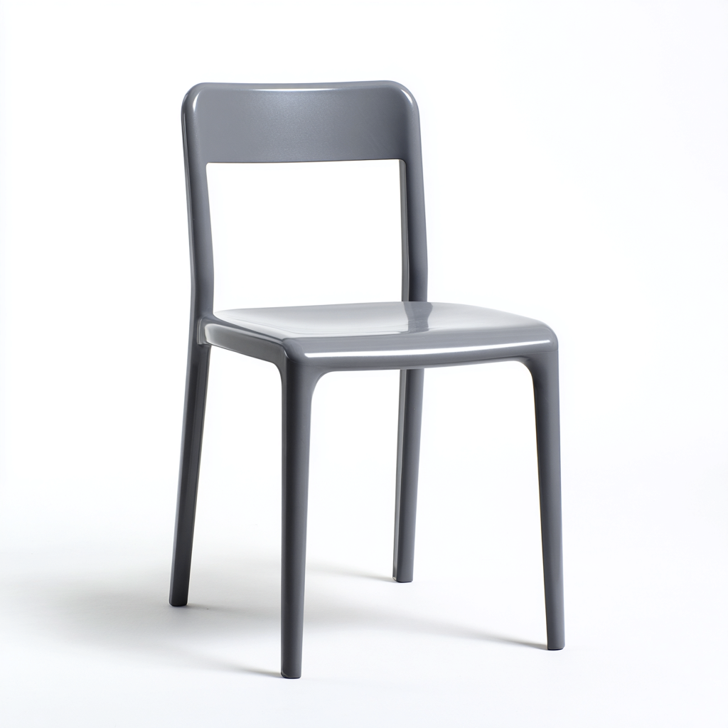 Sedia da giardino sedia senza braccioli plastica rigida 45x52x82 cm - grigio - design moderno per esterni-Lomongahome