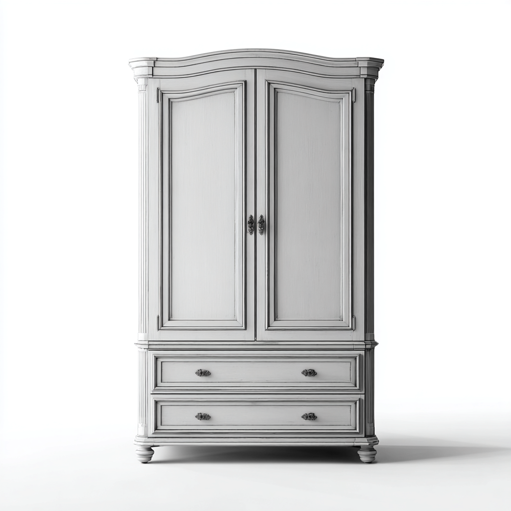 Armadio in legno ingegnerizzato 95x55x190 cm - grigio chiaro - stile classico per camera da letto-Lomongahome