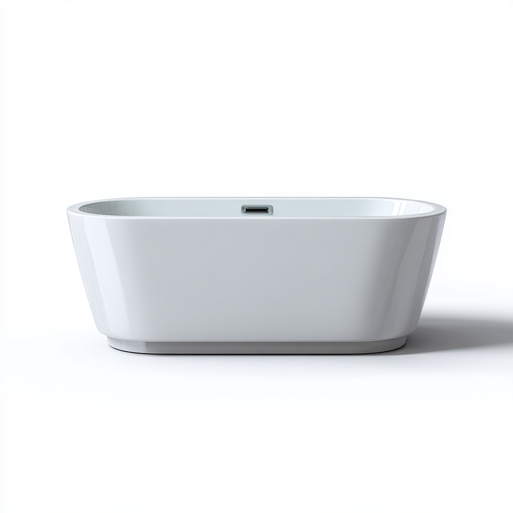 Vasca da bagno freestanding acrilico 170x80x60 cm - bianco - design moderno per bagno-Lomongahome
