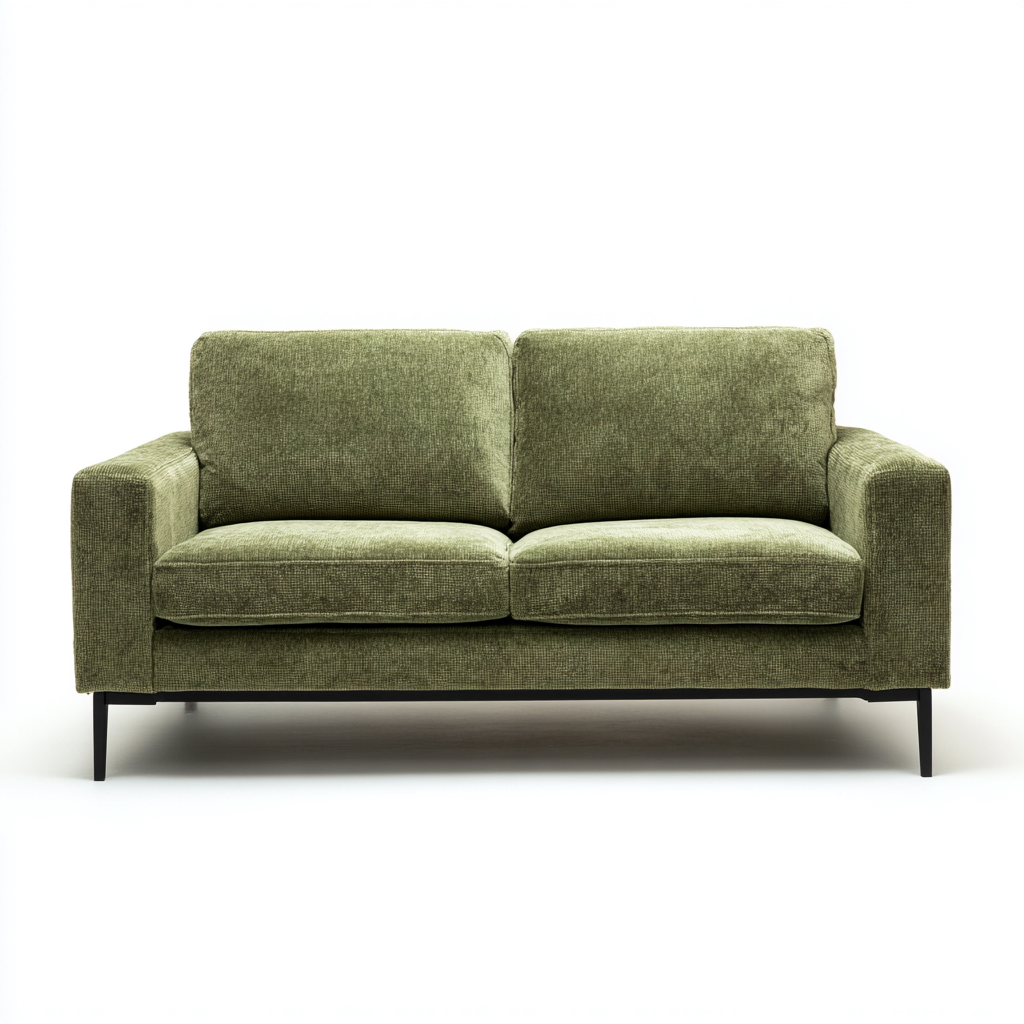 Divano a due posti in tessuto 178x92x83 cm - verde - seduta per soggiorno design moderno-Lomongahome