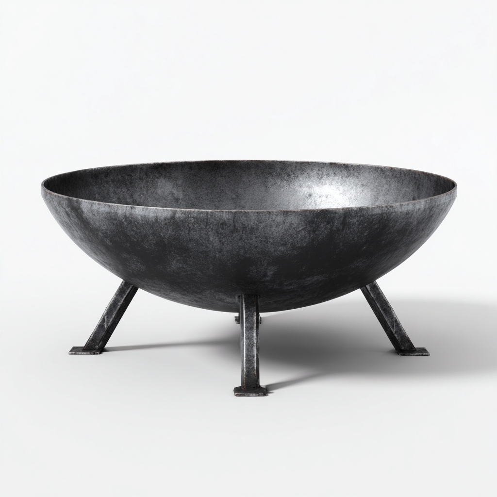 Braciere da esterno in ferro 88x88x36 cm - nero - stile industriale per giardino-Lomongahome