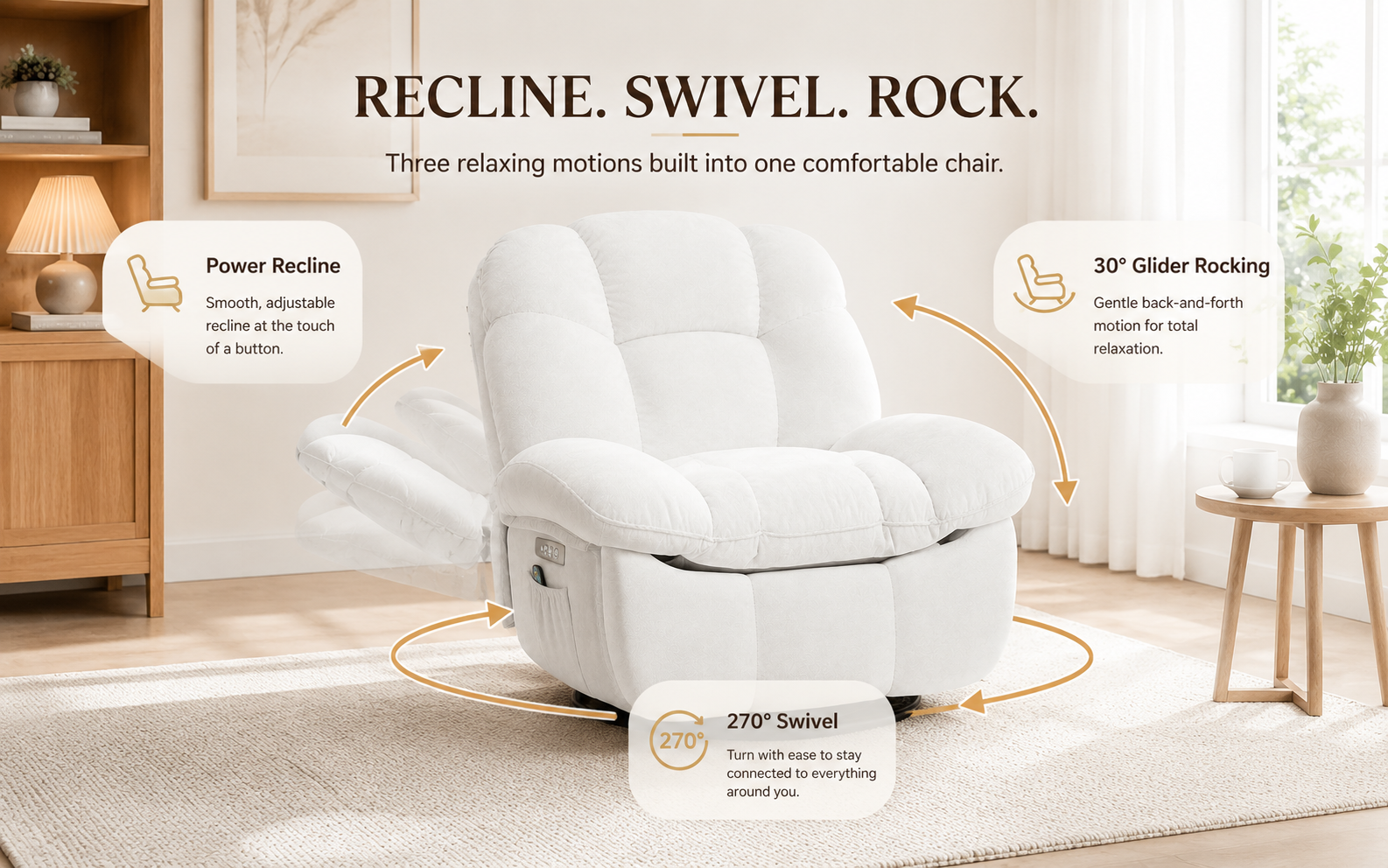 8 Point Massage and Lumbar Heat Recliner