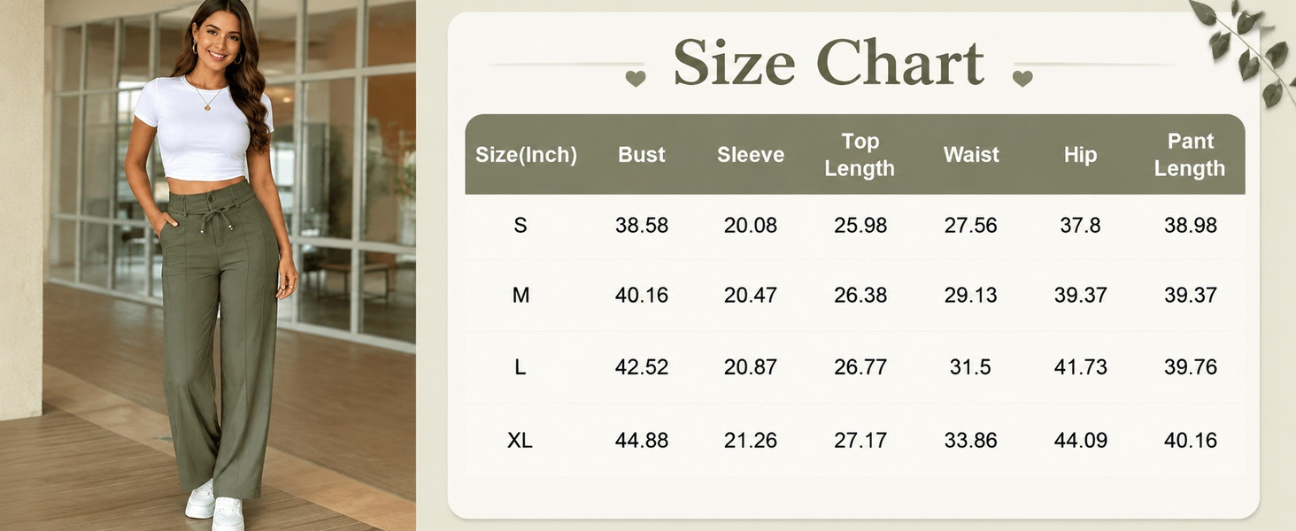 Women&amp;#39;s High Waisted Wide Leg Pants Casual Drawstring Lounge Trousers with Pockets