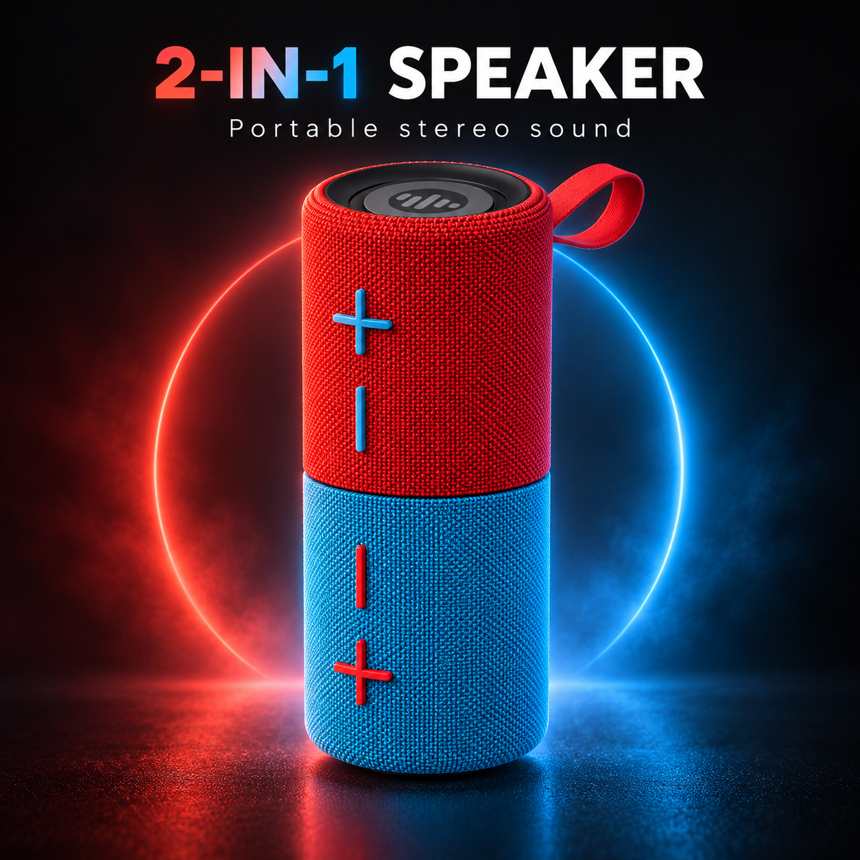 2-in-1 Split Bluetooth Speaker – Portable Stereo Sound for Home & Party