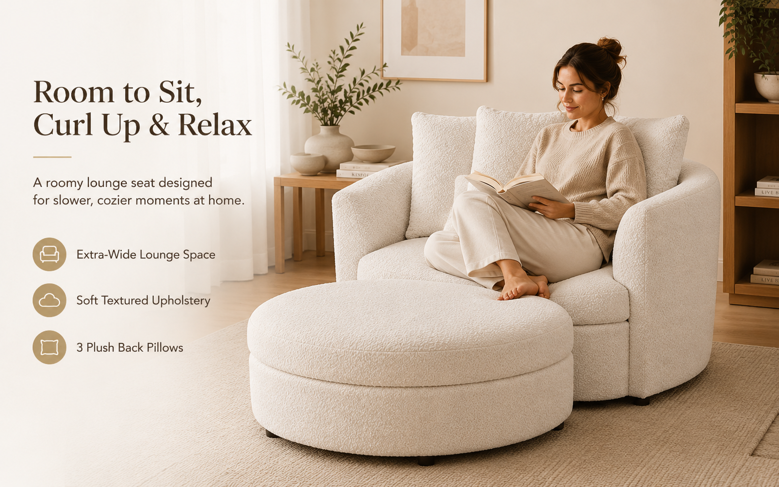 lounge chair for living room bedroom and reading nook