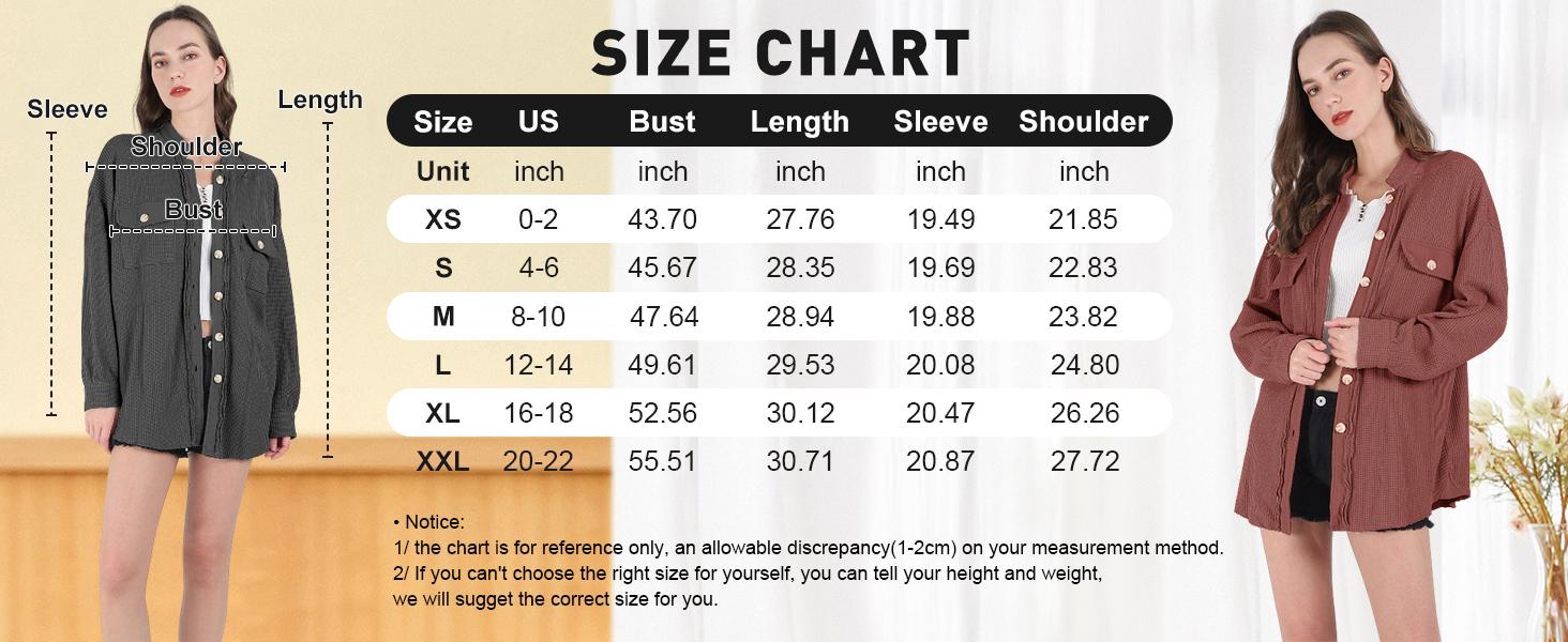 CHOUYATOU Women's Loose Fit Batwing Sleeve Waffle Knit Button Down Shacket Top - Women's Clothes, Outfits Suit for Casual Chic Office Wear in Spring Fall Winter, Tops For Women,back to school,back to school shopping