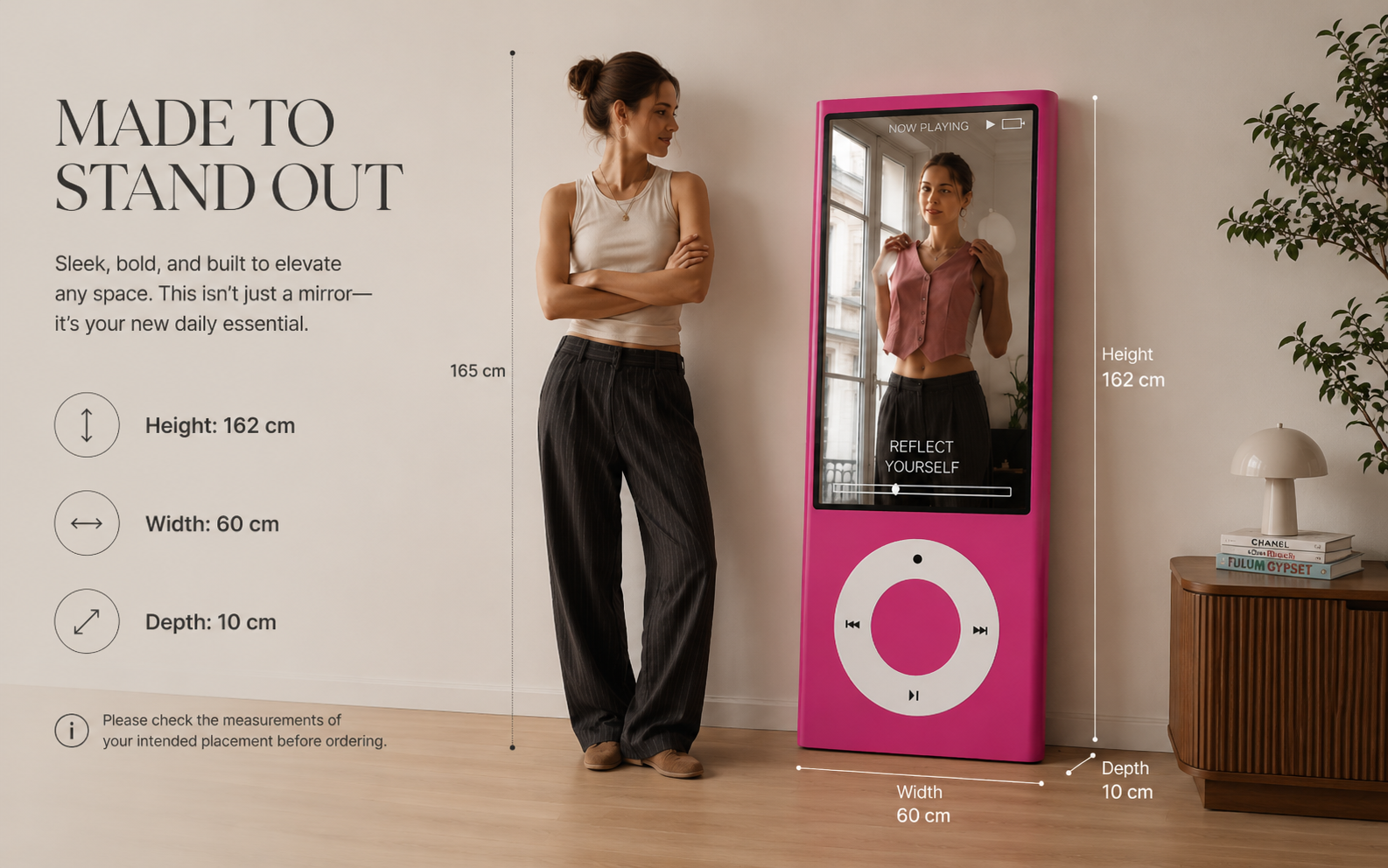 Protective packaging for full-length mirror with foam corner protection and shipping carton