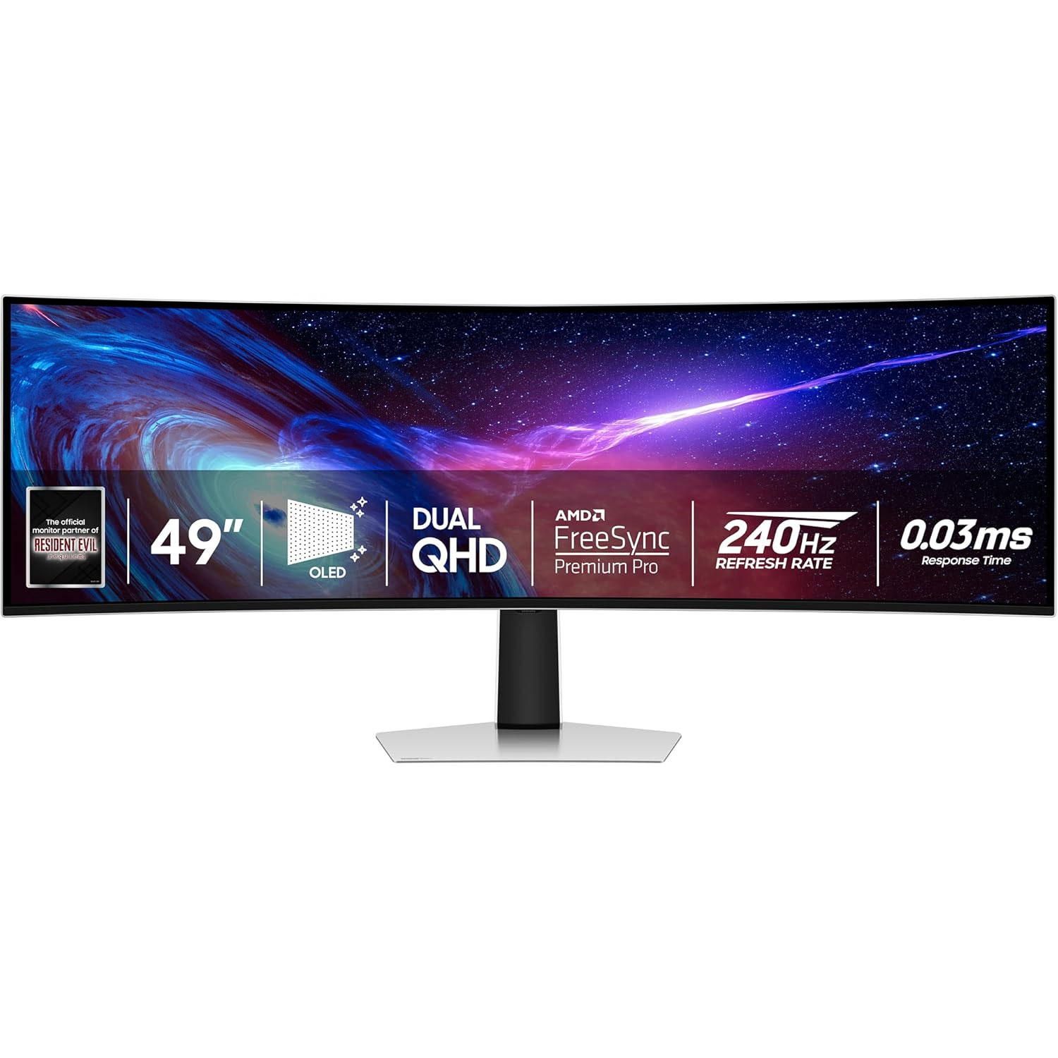 🎮 49″ QD-OLED Curved Gaming Monitor – 240Hz, 0.03ms Response Time, 32:9 Ultra-Wide Display, G-Sync & FreeSync Compatible 🔥